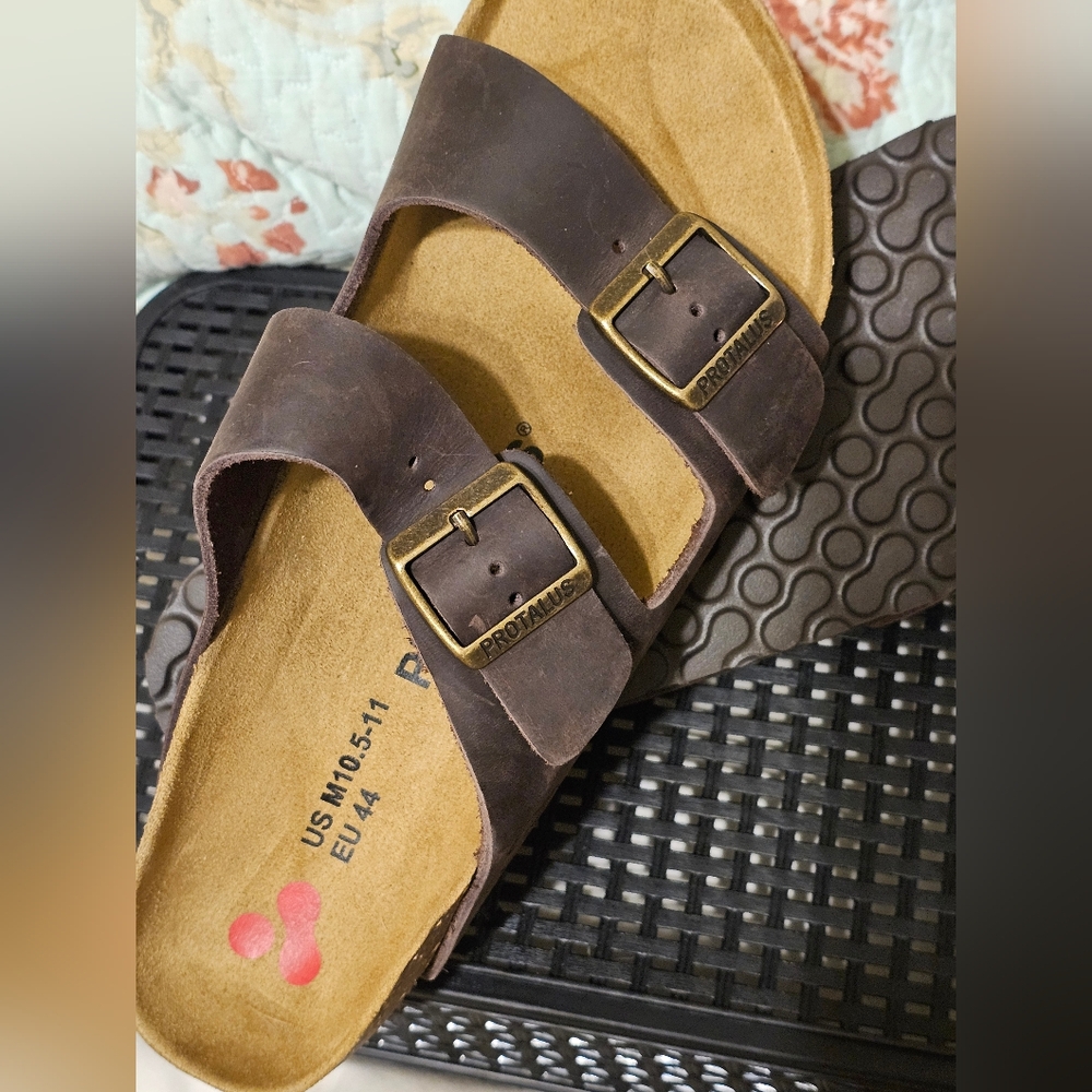 Men's Protalus Brown Leather "Arizona" Similar Sandals Size EU 44 US 10.5-11 - Picture 10 of 13